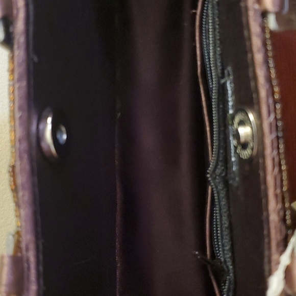 World of Good Buffalo Horn Beaded Silk Purse NWT - Picture 7 of 8